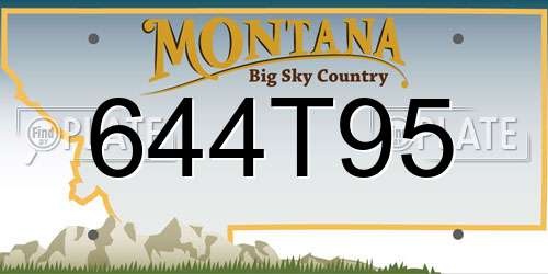 644T95 Montana License Plate