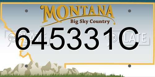 645331C Montana License Plate