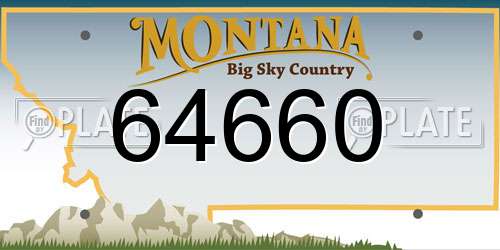 64660 Montana License Plate