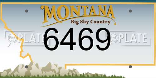 6469 Montana License Plate