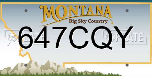 647CQY Montana License Plate