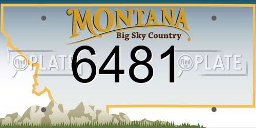 6481 Montana License Plate