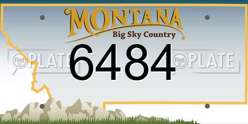 6484 Montana License Plate