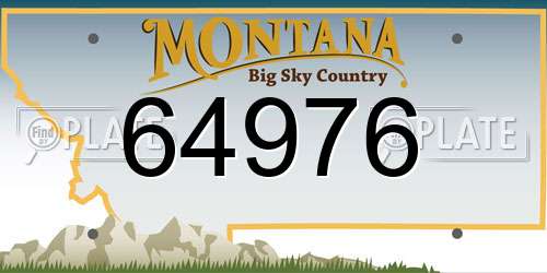 64976 Montana License Plate