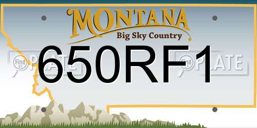 650RF1 Montana License Plate