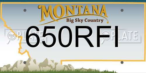 650RFI Montana License Plate