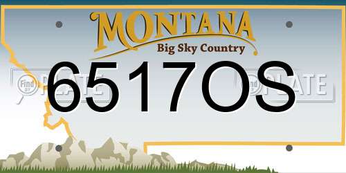 6517OS Montana License Plate