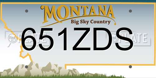 651ZDS Montana License Plate