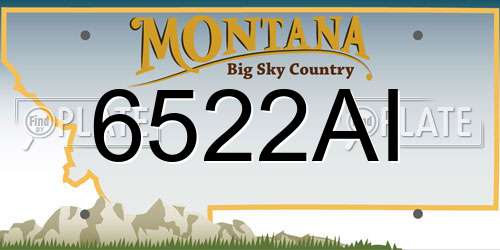 6522AI Montana License Plate
