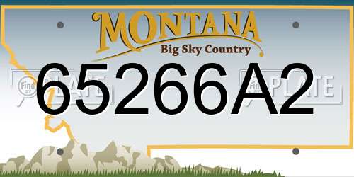 65266A2 Montana License Plate