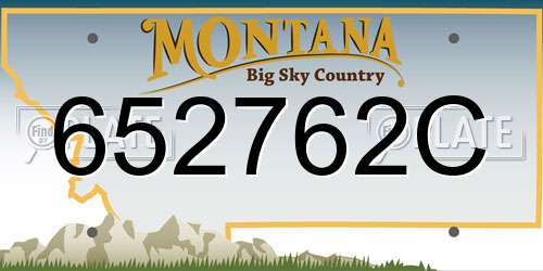 652762C Montana License Plate