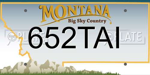 652TAI Montana License Plate