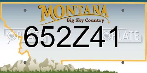 652Z41 Montana License Plate