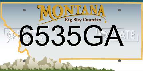 6535GA Montana License Plate