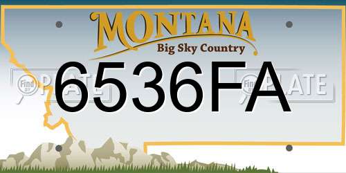 6536FA Montana License Plate