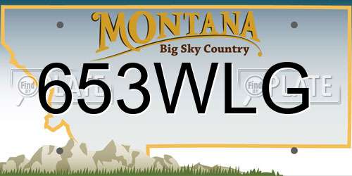 653WLG Montana License Plate
