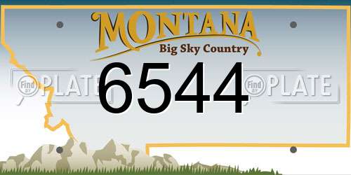 6544 Montana License Plate