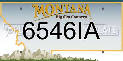6546IA Montana License Plate
