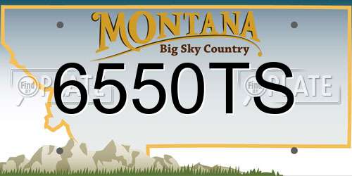 6550TS Montana License Plate