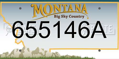 655146A Montana License Plate