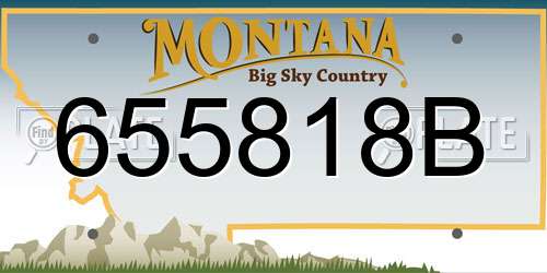 655818B Montana License Plate