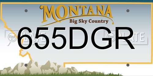 655DGR Montana License Plate