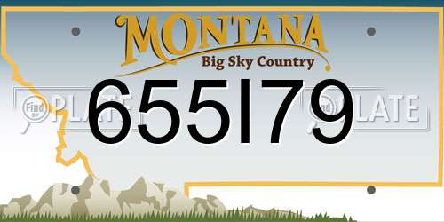 655I79 Montana License Plate