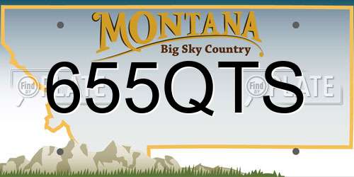 655QTS Montana License Plate