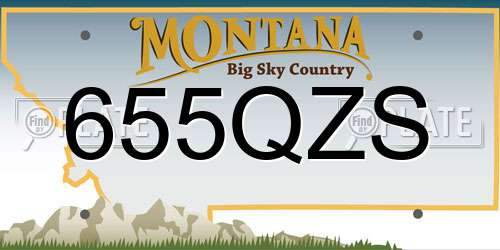 655QZS Montana License Plate