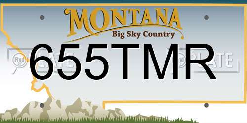 655TMR Montana License Plate