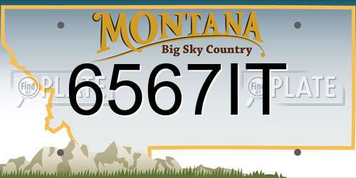 6567IT Montana License Plate