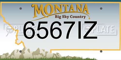 6567IZ Montana License Plate