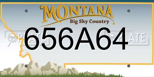 656A64 Montana License Plate