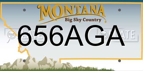 656AGA Montana License Plate