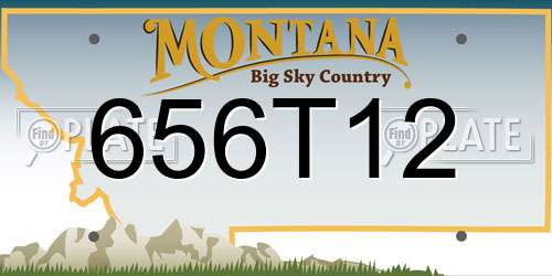 656T12 Montana License Plate