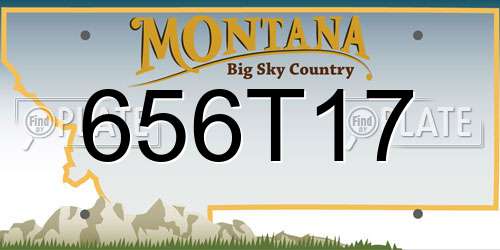 656T17 Montana License Plate