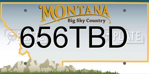 656TBD Montana License Plate