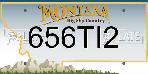 656TI2 Montana License Plate