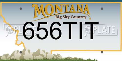 656TIT Montana License Plate