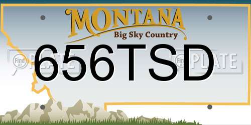 656TSD Montana License Plate