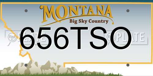 656TSO Montana License Plate