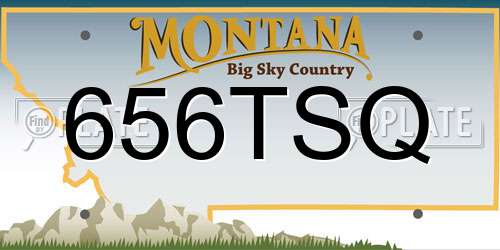 656TSQ Montana License Plate