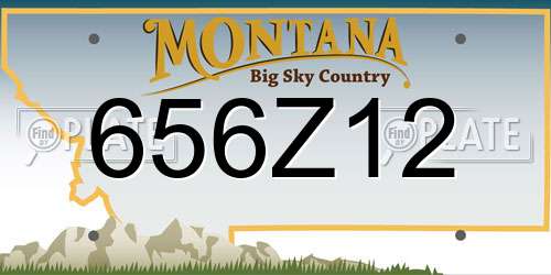 656Z12 Montana License Plate