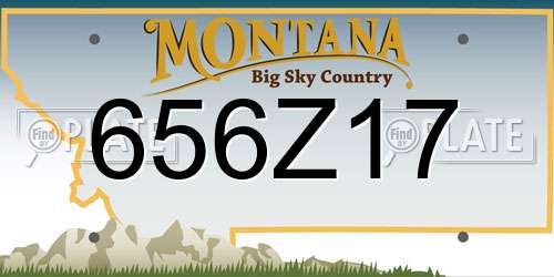 656Z17 Montana License Plate