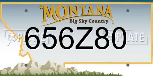 656Z80 Montana License Plate
