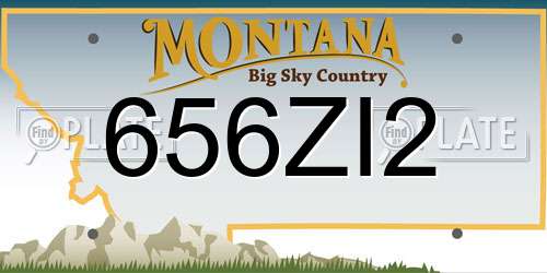 656ZI2 Montana License Plate