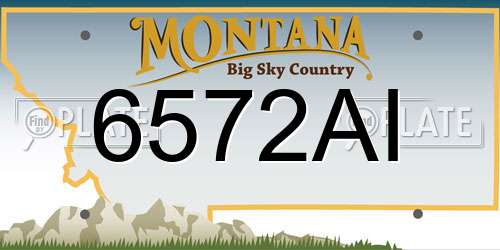 6572AI Montana License Plate
