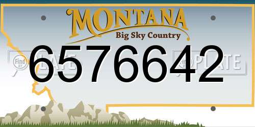 6576642 Montana License Plate