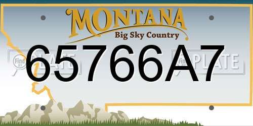 65766A7 Montana License Plate
