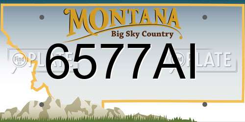 6577AI Montana License Plate
